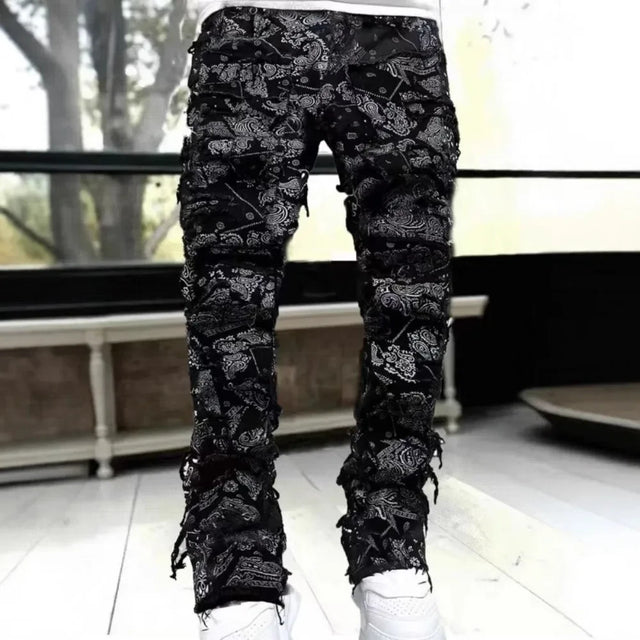 Ripped Slim Style Denim Jeans